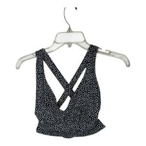 BuffBunny Black/White Speckled Monarch Black Bossy Print sports Bra. Size Small.